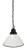 Plain White Billiard Light w/ White Color - Pendant (Black) Image 1