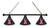 Illinois Billiard Light w/ Fighting Illini Logo - 3 Shade (Black) Image 1