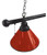Plain Red Billiard Light w/ Red Color - 3 Shade (Black) Image