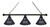 Utah State Billiard Light w/ Aggies Logo - 3 Shade (Black) Image 1