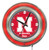 15" University of Nebraska Clock w/ Double Neon Ring Image 1