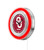 15" University of Oklahoma Clock w/ Double Neon Ring
