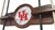 University of Houston Cue Rack w/ Officially Licensed Team Logo (Chardonnay) Image