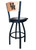 Houston Cougars Bar Stool - L038 Vinyl Seat Engraved Back Image