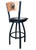 Maryland Terrapins Bar Stool - L038 Vinyl Seat Engraved Back Image