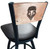 New Mexico Lobos Bar Stool - L038 Vinyl Seat Engraved Back Image 1