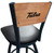 Tulsa Hurricanes Bar Stool - L038 Vinyl Seat Engraved Back Image 1