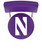 Northwestern Bar Stool w/ Wildcats Logo Swivel Seat - L7C4