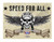 NHRA Skull (Banner) 15" x 20" Canvas Wall Art Image 1