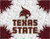 Texas State Canvas Art w/ Bobcats Logo Print Image 1