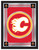 Calgary Mirror w/ Flames Logo - Wood Frame Image 1