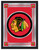 Chicago Mirror w/ Blackhawks Logo - Wood Frame Image 1