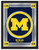 Michigan Mirror w/ Wolverines Logo - Wood Frame Image 1