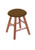 Vanity Stool - Oak Smooth Legs, Medium Finish, Canter Thatch Seat Image 1