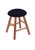 Vanity Stool - Oak Smooth Legs, Medium Finish, Canter Twilight Seat Image 1