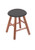 Vanity Stool - Oak Smooth Legs, Medium Finish, Canter Storm Seat Image 1