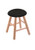 Vanity Stool - Oak Smooth Legs, Natural Finish, Canter Espresso Seat Image 1