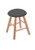 Vanity Stool - Oak Smooth Legs, Natural Finish, Canter Storm Seat Image 1