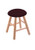 Vanity Stool - Oak Smooth Legs, Natural Finish, Canter Bordeaux Seat Image 1