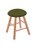 Vanity Stool - Oak Smooth Legs, Natural Finish, Graph Parrot Seat Image 1