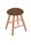 Vanity Stool - Oak Smooth Legs, Natural Finish, Rein Thatch Seat Image 1