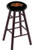 Wood Bar Stool w/ "Oklahoma State University" Logo Seat Image 1