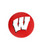 Wood Bar Stool w/ "University of Wisconsin Script W" Logo Seat Image