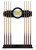 University of Michigan Cue Rack w/ Officially Licensed Team Logo (Black) Image 1