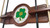 Notre Dame (Shamrock) Cue Rack w/ Officially Licensed Team Logo (Black) Image