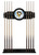 Pittsburgh Penguins Cue Rack w/ Officially Licensed Team Logo (Black) Image 1