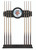 University of Wisconsin "Badger" Cue Rack w/ Officially Licensed Team Logo (Black) Image 1