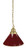 Plain Burgundy Billiard Light w/ Burgundy Color - Pendant (Brass) Image 1