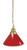 Plain Red Billiard Light w/ Red Color - Pendant (Brass) Image 1