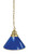 Plain Royal Blue Billiard Light w/ Royal Blue Color - Pendant (Brass) Image 1