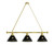Anaheim Billiard Light w/ Ducks Logo - 3 Shade (Brass) Image 1