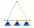 DePaul Billiard Light w/ Blue Demons Logo - 3 Shade (Brass) Image 1