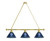 Eastern Illinois Billiard Light w/ Panthers Logo - 3 Shade (Brass) Image 1