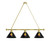 Ferris State Billiard Light w/ Bulldogs Logo - 3 Shade (Brass) Image 1