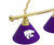 Kansas State Billiard Light w/ Wildcats Logo - 3 Shade (Brass)
