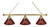 Minnesota Billiard Light w/ Golden Gophers Logo - 3 Shade (Brass) Image 1