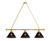 New Jersey Billiard Light w/ Devils Logo - 3 Shade (Brass) Image 1