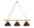 Southern Cal Billiard Light w/ Trojans Logo - 3 Shade (Brass) Image 1