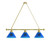 St Louis Billiard Light w/ Blues Logo - 3 Shade (Brass) Image 1