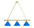 St Louis Billiard Light w/ Blues Logo - 3 Shade (Brass)