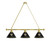 Vanderbilt Billiard Light w/ Commodores Logo - 3 Shade (Brass) Image 1