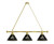 Wright State Billiard Light w/ Raiders Logo - 3 Shade (Brass) Image 1