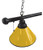 Plain Yellow Billiard Light w/ Yellow Color - 3 Shade (Brass) Image