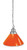 Plain Orange Billiard Light w/ Orange Color - Pendant (Chrome) Image 1