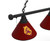 Arizona State Billiard Light w/ Sun Devils Logo - 3 Shade (Chrome) Image