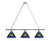 California Billiard Light w/ Golden Bears Logo - 3 Shade (Chrome) Image 1